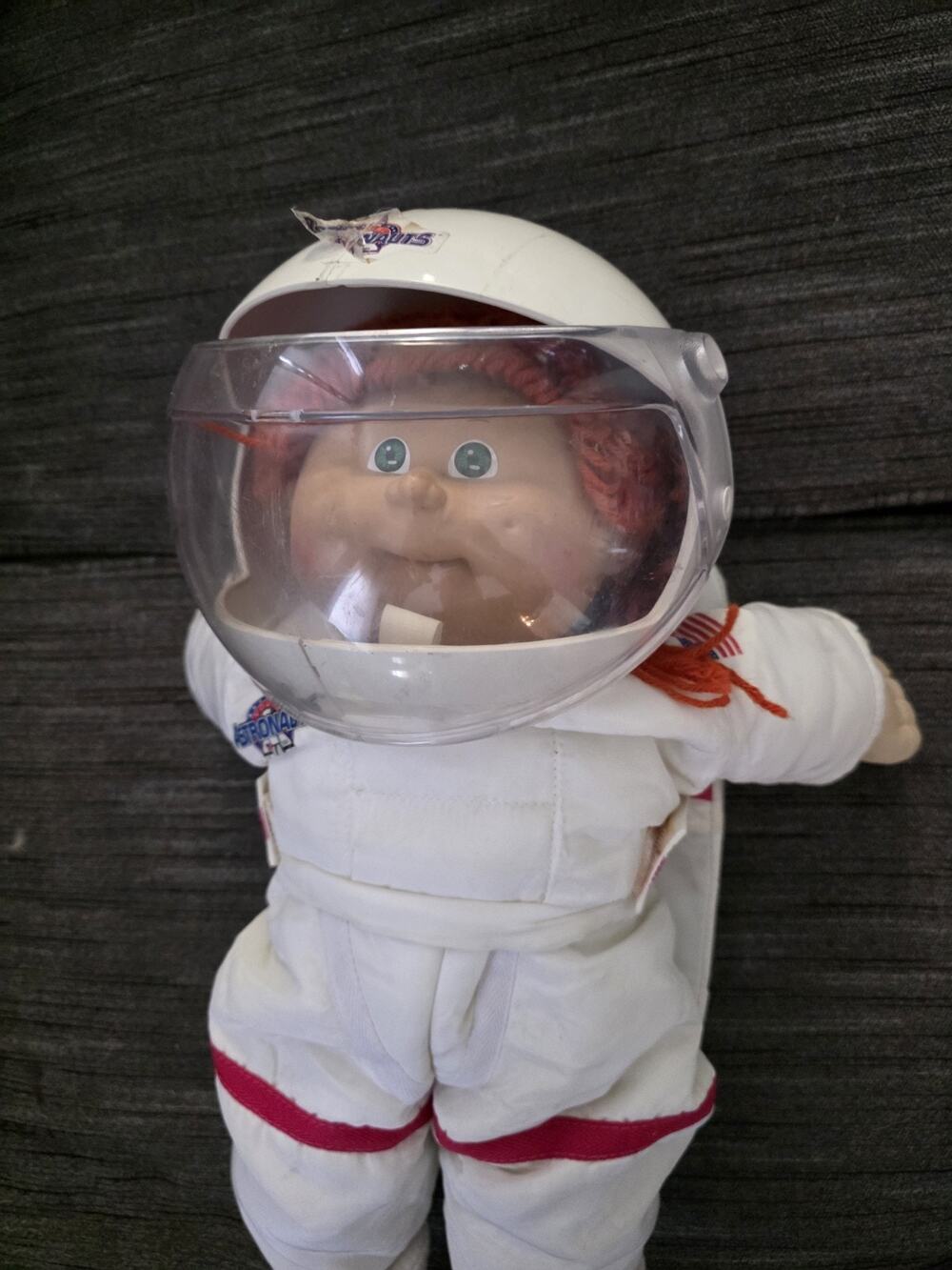 Vintage Cabbage Patch Kids Young Astronaut w/ Red Hair Tooth Helmet